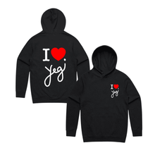 Load image into Gallery viewer, iLOVEyegi &quot;FLAGSHIP&quot; HOODY - BLACK
