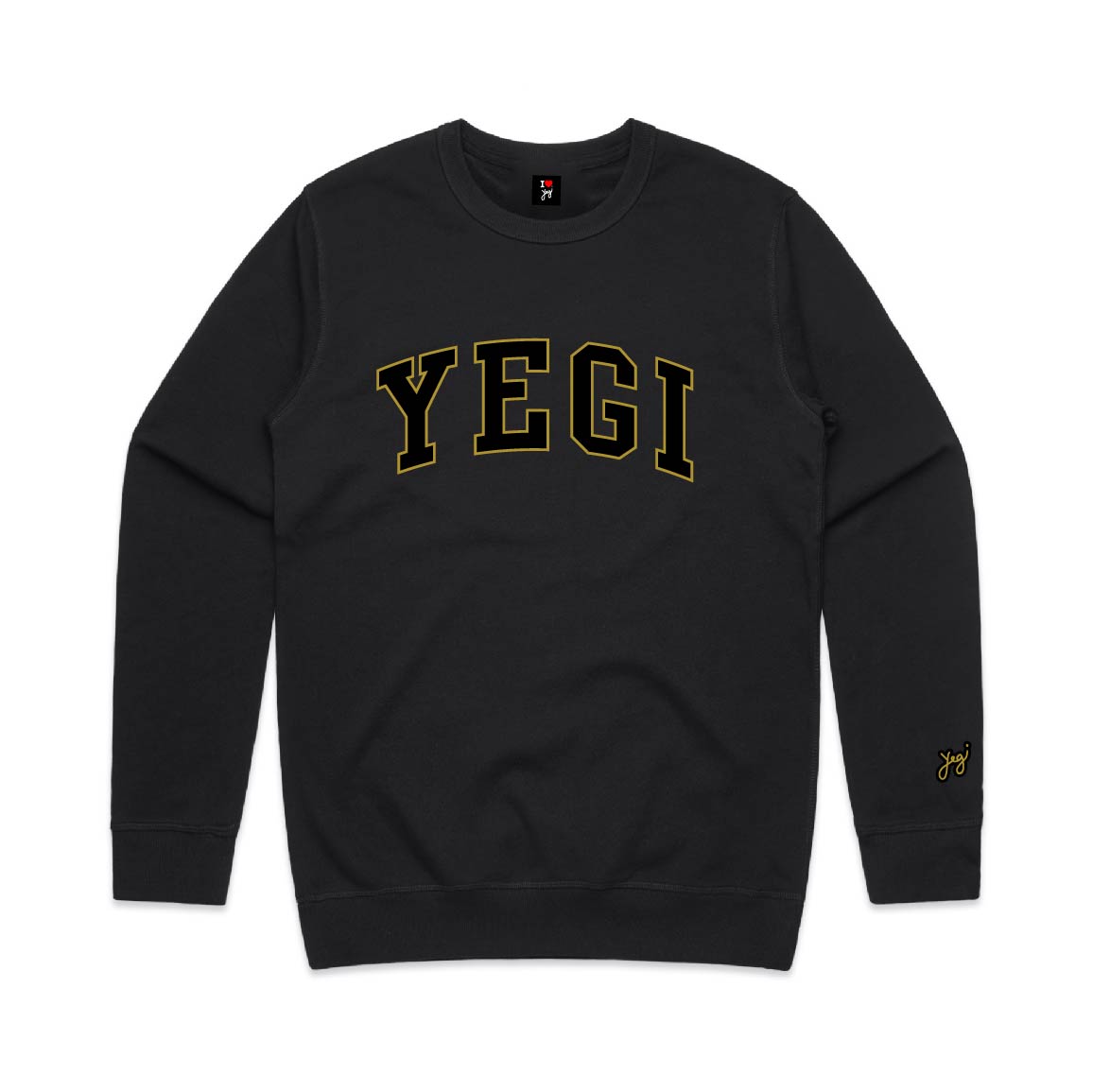 YEGI GOLD® FRIENDS & FAMILY CREWNECK  - BLACK