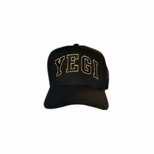Load image into Gallery viewer, YEGI GOLD® &quot;FRIENDS &amp; FAMILY&quot; TRUCKER HAT - BLACK

